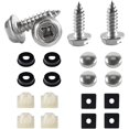 FC4 Sets License Plate Screws Kits, RustProof & AntiRattle & Anti