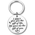 FCAdopted Bonus Daughter Son Gifts Keychain from Stepmom, Step Son