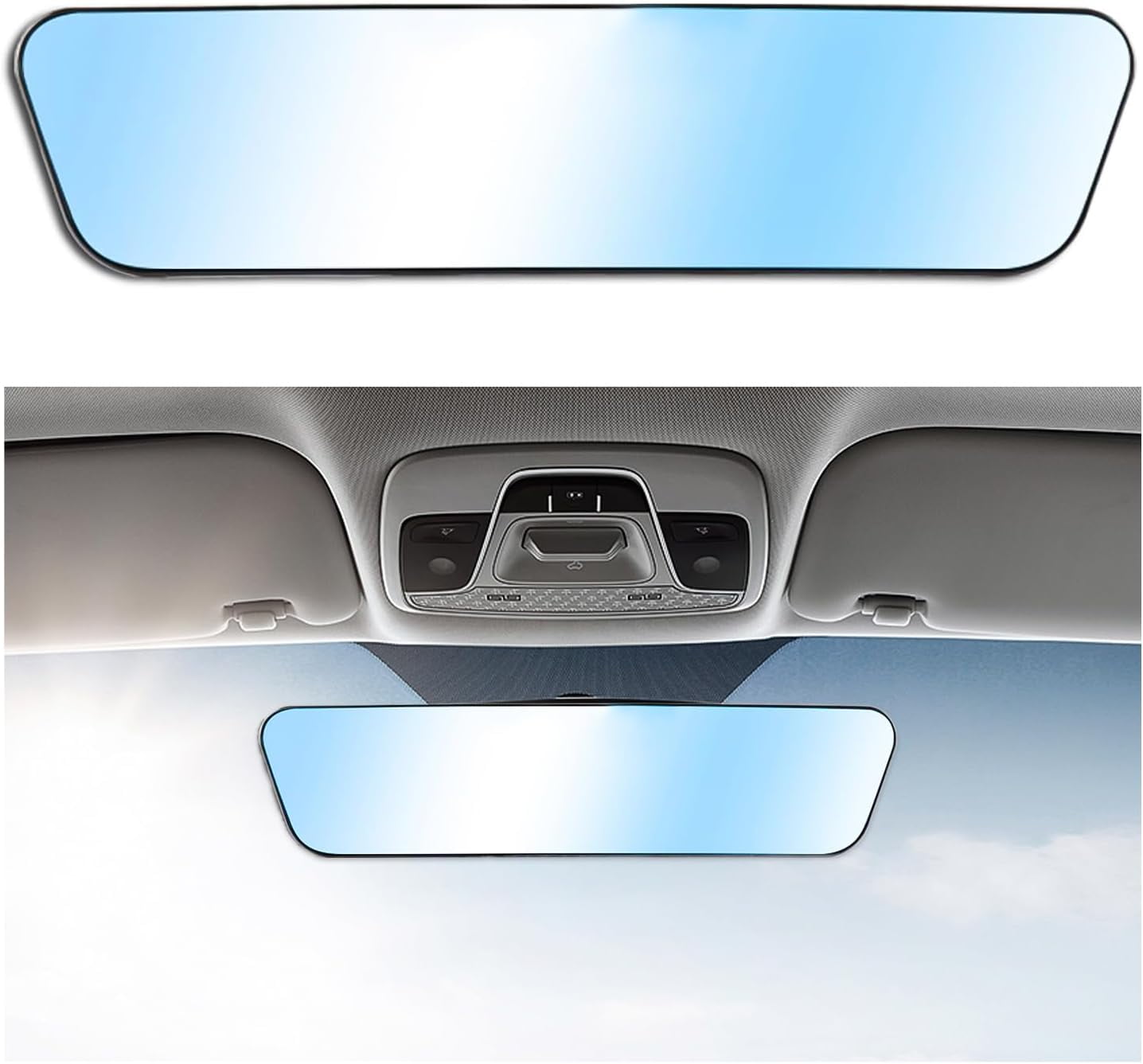 FCAntiGlare Wide Angle Panoramic Rear View Mirror, 11.2"(285mm) HD