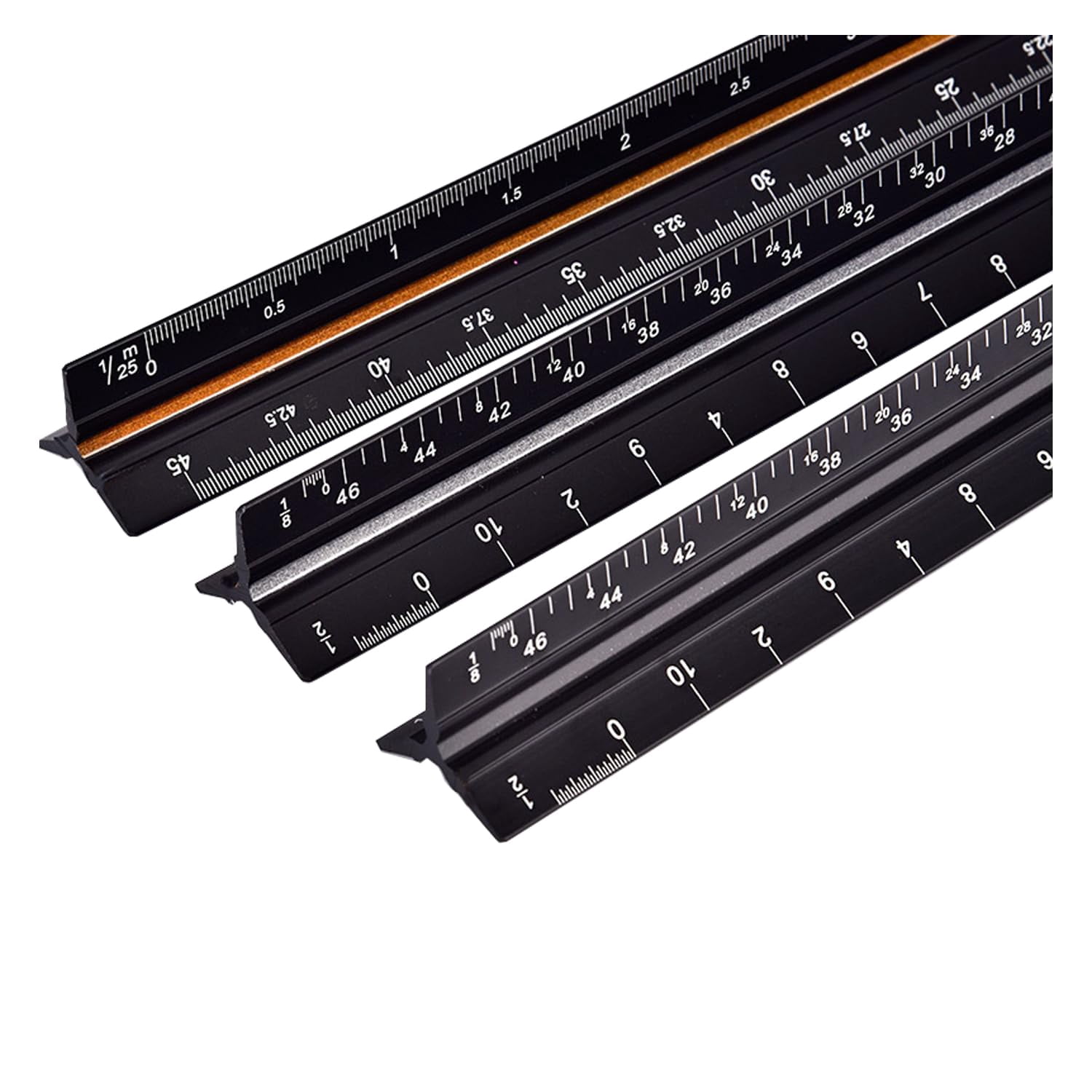 Triangular Architect Scale Aluminum Architectural Scale Ruler 2-Pack ...