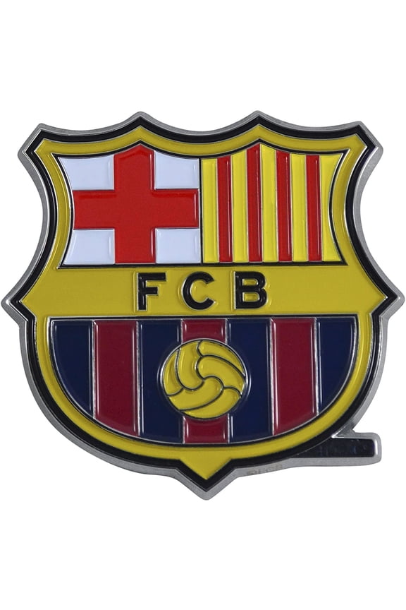 FC Barcelona Auto Emblem Decal Premium Solid Metal Color Raised Soccer Barca Football Club