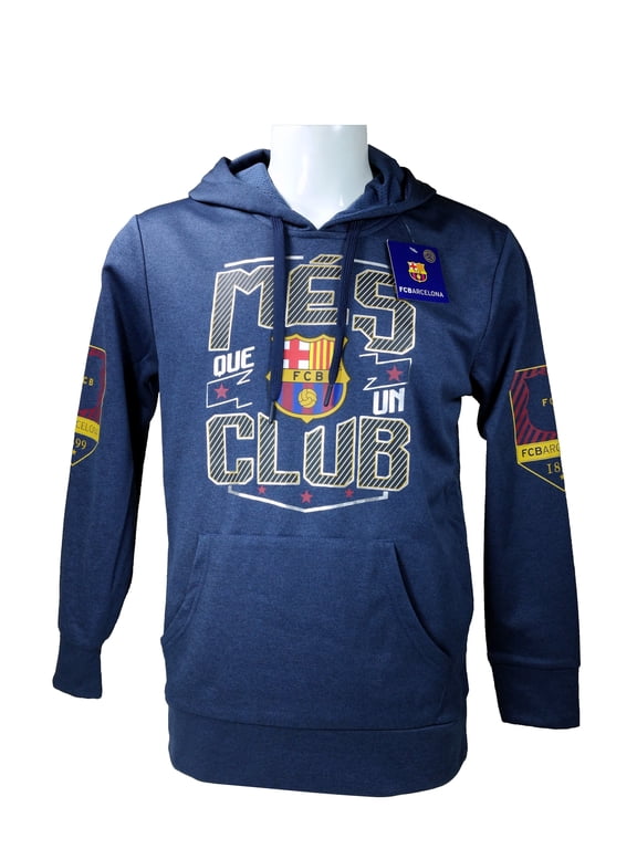 FC Barcelona Front Fleece Jacket Sweatshirt Official License Soccer Hoodie Ex-Large 008