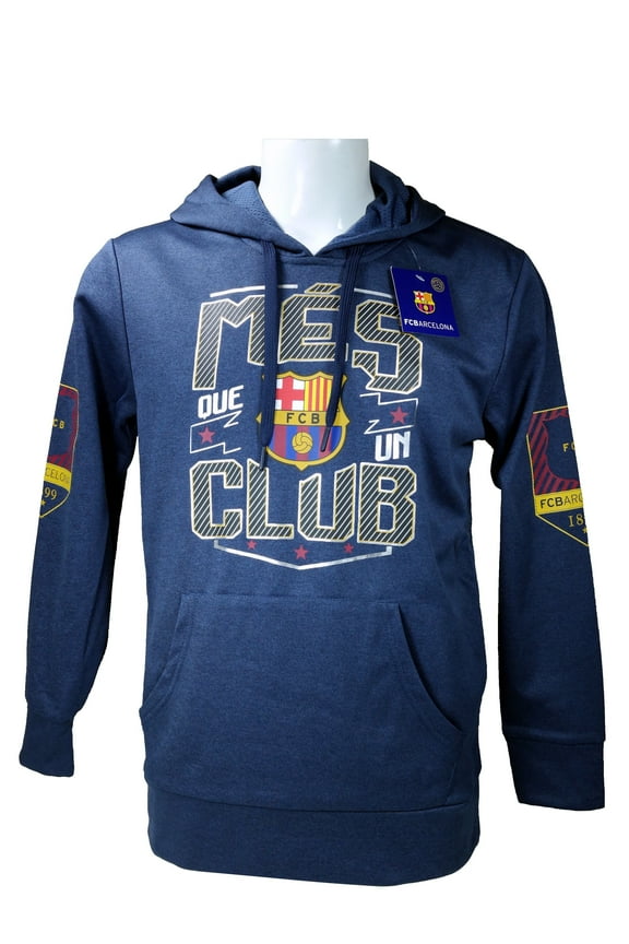 FC Barcelona Front Fleece Jacket Sweatshirt Official License Soccer Hoodie Ex-Large 008