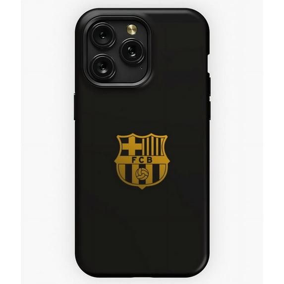FC Barcelona Gold Logo Football Club Crest Design A1338 Phone Case for iPhone 11 to 17 Pro Max