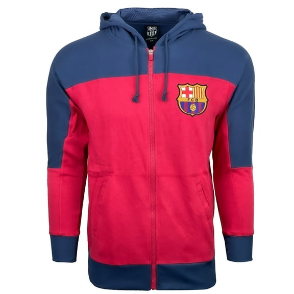 Icon Sports FC Barcelona Men's and Youth Full Zip Hoodie, 100% Polyester, Multi-Color, Sizes YS-AXL