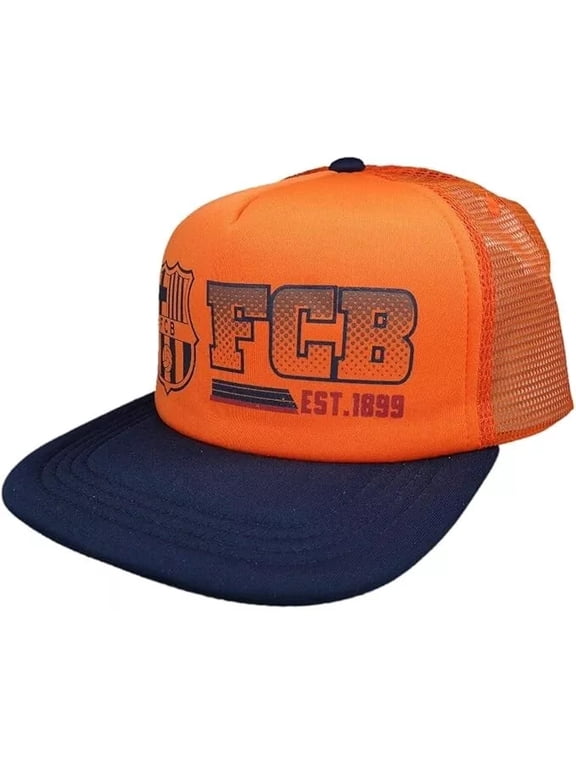 FC Barcelona Orange Trucker Snapback Hat