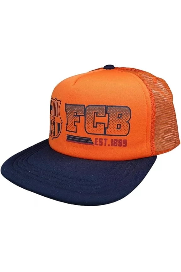 FC Barcelona Orange Trucker Snapback Hat
