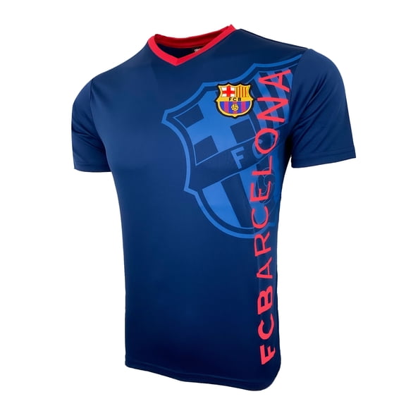FC Barcelona by Rhinox Solid Print FC Barcelona Short Sleeve High Neck T-Shirts (Youth X-Large)