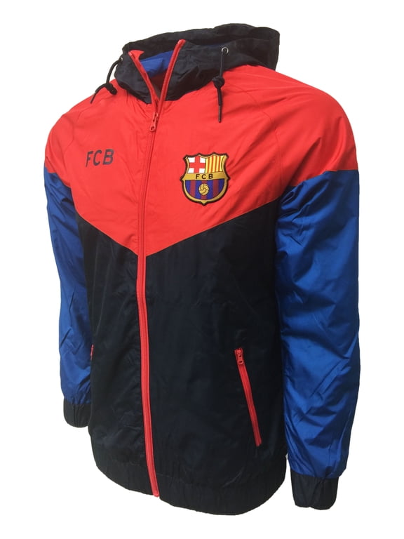 FC Barcelona Lightweight Rain Jacket for Men, Training Coat