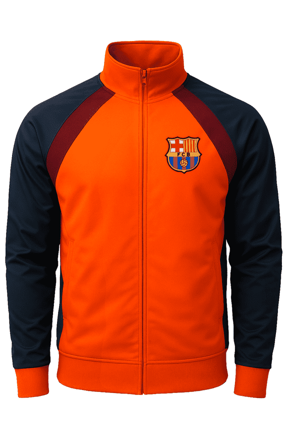 FC Barcelona by Rhinox Orange Track Jacket, Men's Extra Large