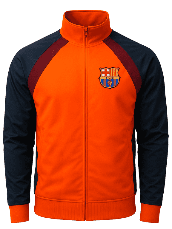 FC Barcelona by Rhinox Orange Track Jacket, Men's Large