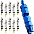 FCBike Valve Core Tool Kit, Easy Removal & Tightening, 10 Brass Valve