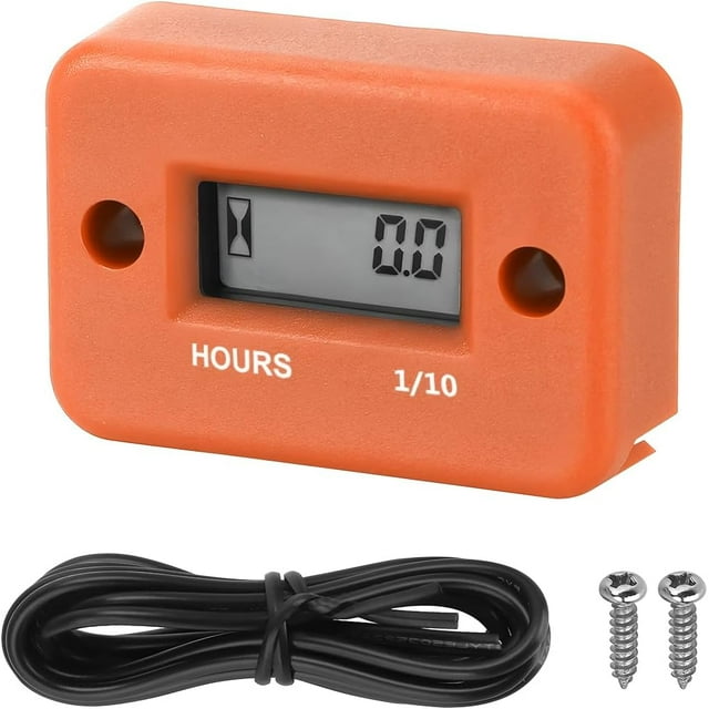 FCCar Digital Inductive Hour Meter Waterproof IP68, for Gas Engine
