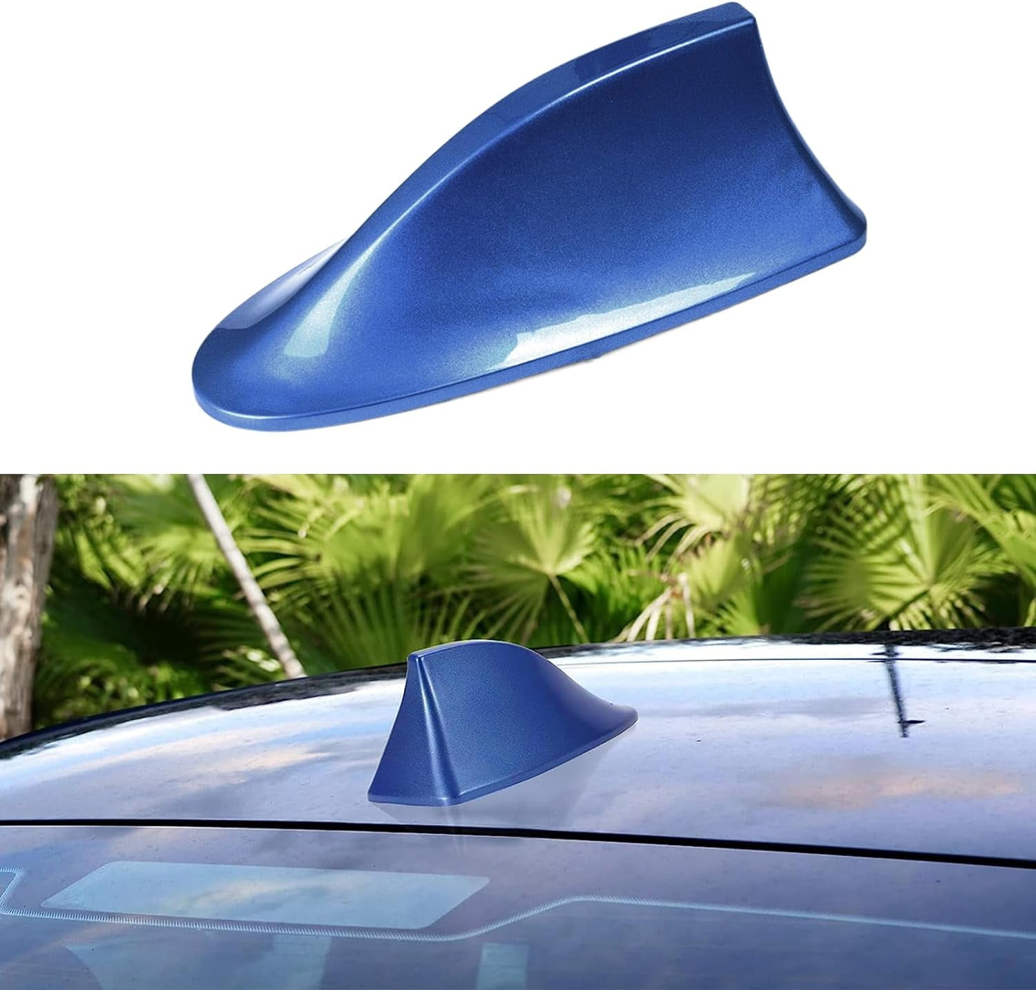 FCCar Shark Fin Antenna Cover, Auto Top Roof Aerials AM/FM Radio