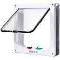 FCCat Door, Cat Door Flap,Cat Door for Windows,4 Way Locking Cat Flap
