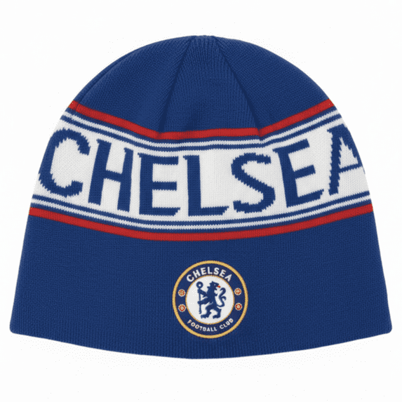 Rhinox Group Chelsea Premier League Unisex Acrylic Beanie, Blue