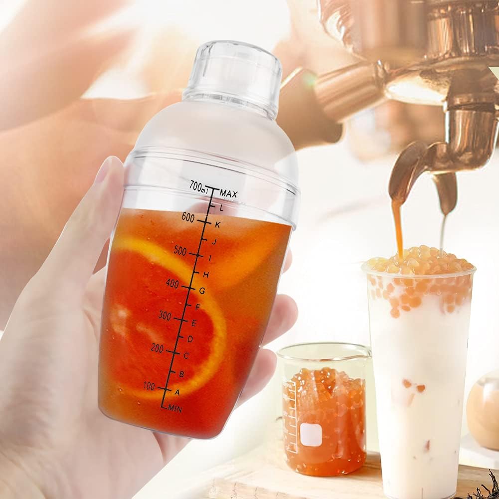 FCCocktail Shaker, Mini Cocktail Shaker Transparent PC Anti Leakage