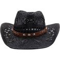 FCCowboy Hats Vacation Cowboy Hat Adornment Straw Hat Beach Panama Hat
