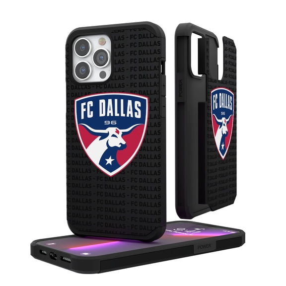 FC Dallas iPhone Text Backdrop Rugged Case