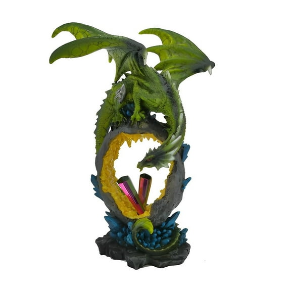 FC Design 10.5"H Green Dragon with Rainbow Icicle Figurine Statue Sculpture Ornament Decoration Home/Room Decor and Unique Gift Ideas for Housewarming, Holidays and Birthdays