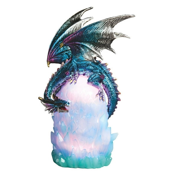 FC Design 10.75"H LED Blue Dragon on Lantern Figurine Statue Sculpture Ornament Decoration Home/Room Decor and Unique Gift Ideas for Housewarming, Holidays and Birthdays