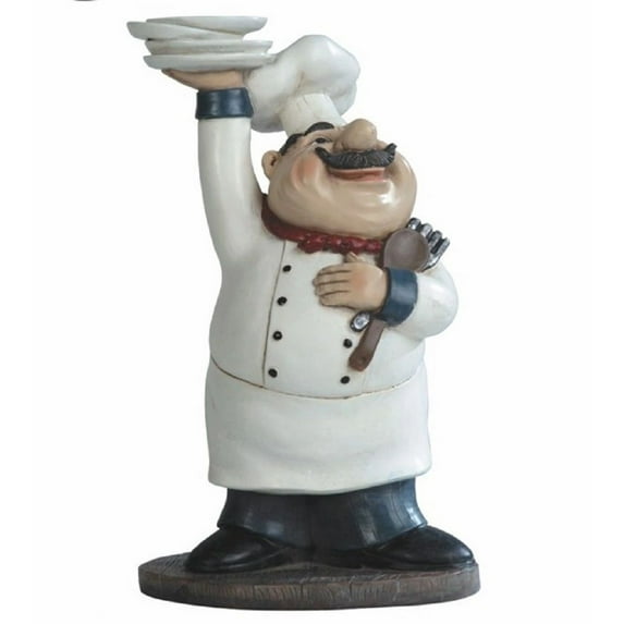 FC Design 10"H Chef Serving Statue Dining Room Accessory Decoration Figurine