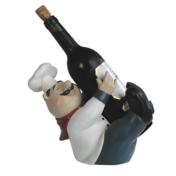 FC Design 10"H Chef Wine Rack Bottle Holder Dining Room Accessory Statue Sculpture Ornament Decoration Home/Room Decor and Unique Gift Ideas for Housewarming, Holidays and Birthdays
