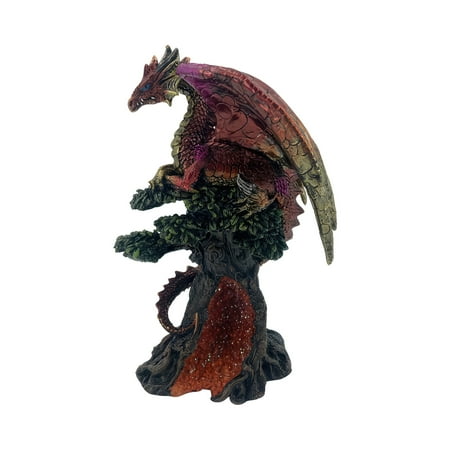 FC Design 10"H Red Dragon on Tree Figurine Statue Sculpture Ornament Decoration Home/Room Decor and Unique Gift Ideas for Housewarming, Holidays and Birthdays