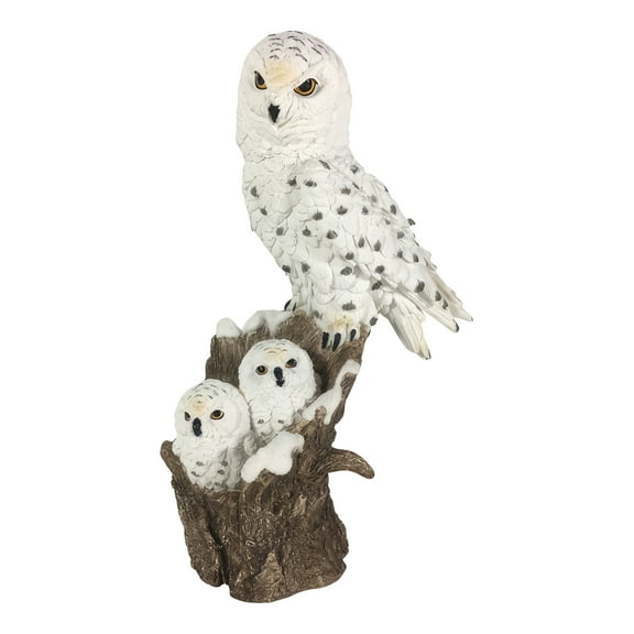 FC Design 11.5"H Snow Owl with Babies Figurine Statue Sculpture Ornament Decoration Home/Room Decor and Unique Gift Ideas for Housewarming, Holidays and Birthdays