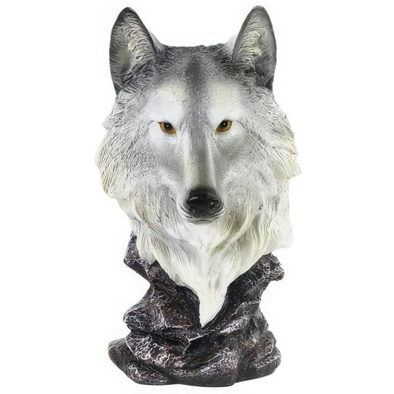FC Design 11"H Wolf Head Bust Figurine Statue Sculpture Ornament Decoration Home/Room Decor and Unique Gift Ideas for Housewarming, Holidays and Birthdays