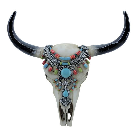 FC Design 11"W Buffalo Skull Animal Head Wall Plaque Decor Statue Sculpture Ornament Decoration Home/Room Decor and Unique Gift Ideas for Housewarming, Holidays and Birthdays
