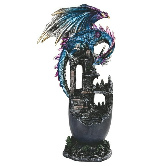 FC Design 12.25"H Dragon on Ruined Castle Figurine Statue Sculpture Ornament Decoration Home/Room Decor and Unique Gift Ideas for Housewarming, Holidays and Birthdays