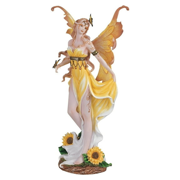 FC Design 12.5"H Yellow Sunflower Fairy Figurine Statue Sculpture Ornament Decoration Home/Room Decor and Unique Gift Ideas for Housewarming, Holidays and Birthdays