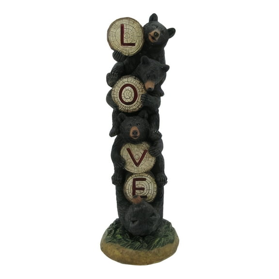 FC Design 12.75"H Bear Stack with LOVE Sign Figurine Statue Sculpture Ornament Decoration Home/Room Decor and Unique Gift Ideas for Housewarming, Holidays and Birthdays