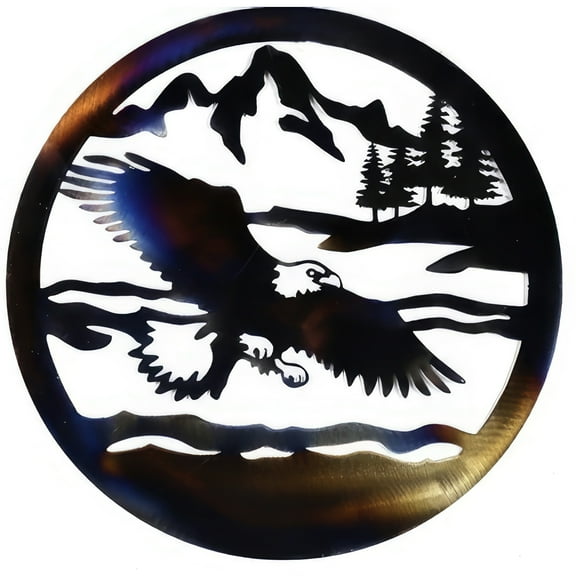 FC Design 12"H Eagle Round Wall Plaque Statue Sculpture Ornament Decoration Home/Room Decor and Unique Gift Ideas for Housewarming, Holidays and Birthdays