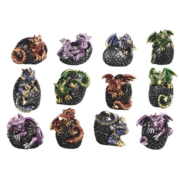 FC Design 12-PC Set 2"H Mini Dragon Set Figurine Statue Sculpture Ornament Decoration Home/Room Decor and Unique Gift Ideas for Housewarming, Holidays and Birthdays