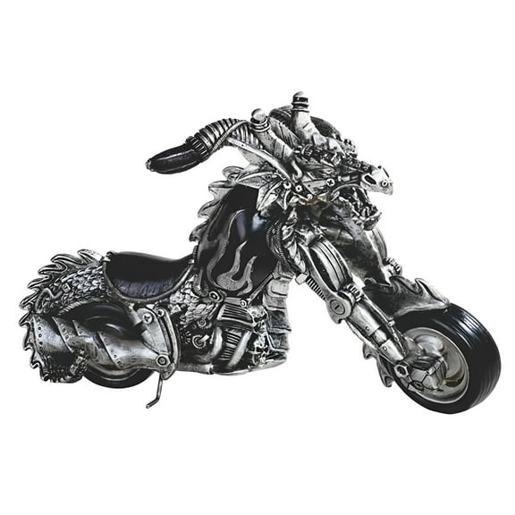 FC Design 13"W Silver Dragon Motorcycle Figurine Statue Sculpture Ornament Decoration Home/Room Decor and Unique Gift Ideas for Housewarming, Holidays and Birthdays