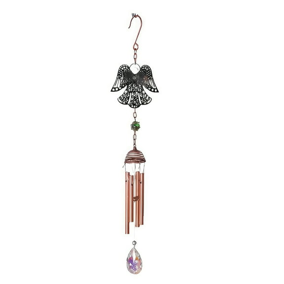 FC Design 17" Long 3D Metal Silhouette Angel Wind Chime Statue Sculpture Ornament Decoration Home/Room/Garden Decor and Unique Gift Ideas for Housewarming, Holidays and Birthdays