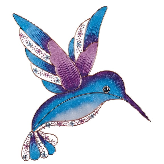 FC Design 19"H Blue and Purple Hummingbird Copper and Gem Wall Plaque Decor Statue Sculpture Ornament Decoration Home/Room Decor and Unique Gift Ideas for Housewarming, Holidays and Birthdays