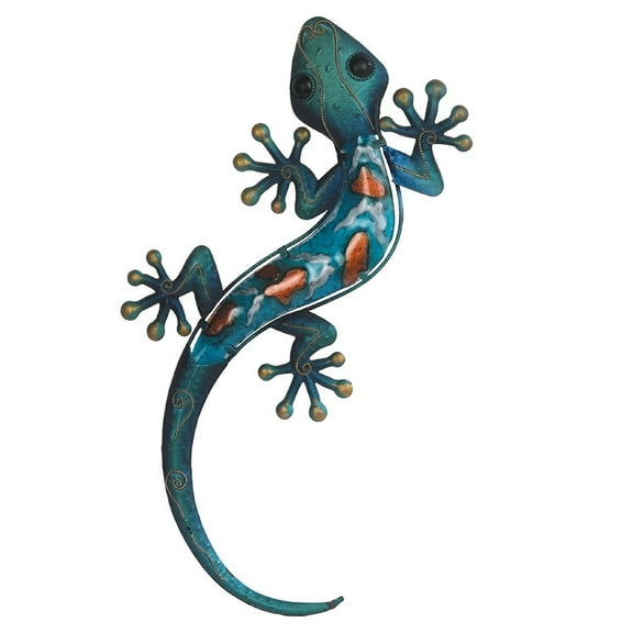FC Design 19"H Metal Blue Lizard Figurine Statue Sculpture Ornament Decoration Home/Room Decor and Unique Gift Ideas for Housewarming, Holidays and Birthdays