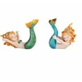 thumbnail image 1 of FC Design 2-Piece Blue and Green Sleeping Mermaid 3.75"H Mini Mergirl Fantasy Decoration Figurine, 1 of 1