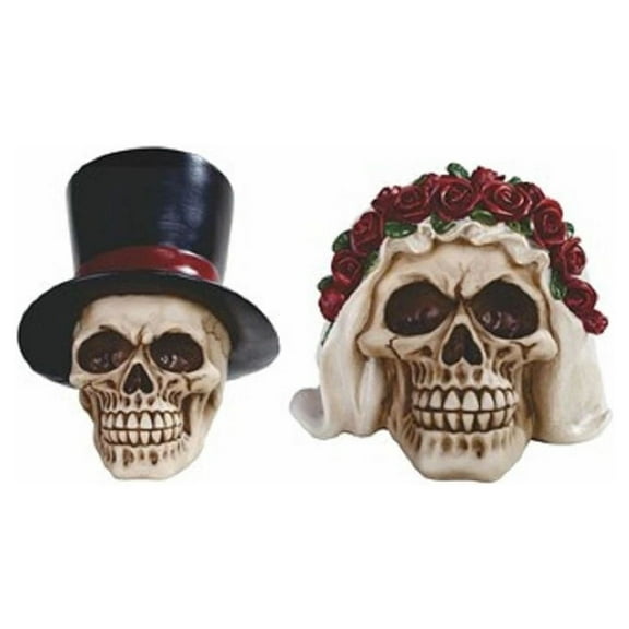 FC Design 2-Piece Skull Head Groom and Bride 6"H Statue Fantasy Decoration Figurine Set