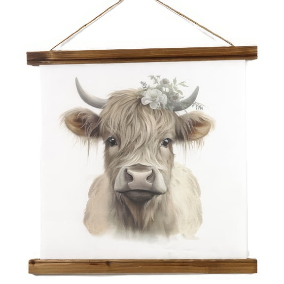FC Design 20" Long Highland Cow Wall Plaque Statue Sculpture Ornament Decoration Home/Room Decor and Unique Gift Ideas for Housewarming, Holidays and Birthdays
