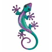 FC Design 23 Long Metal Purple and Blue Lizard Statue Wall Decoration