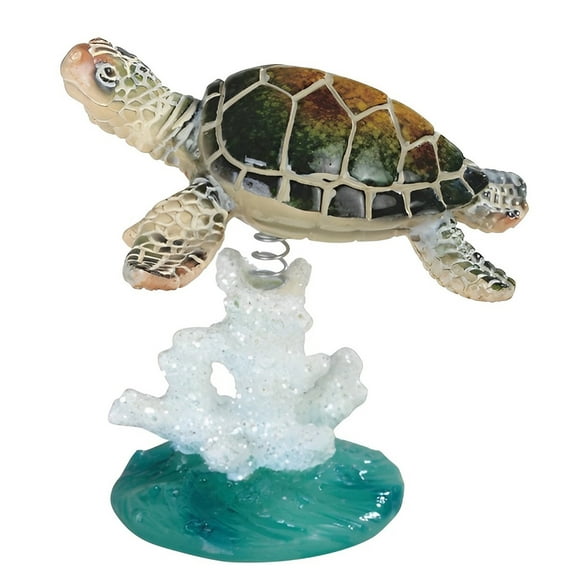 FC Design 3.5"H Green Sea Turtle on Coral Figurine Statue Sculpture Ornament Decoration Home/Room Decor and Unique Gift Ideas for Housewarming, Holidays and Birthdays
