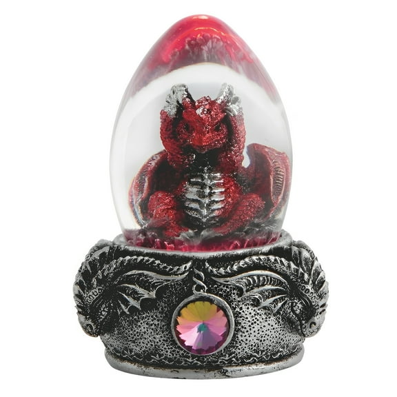 FC Design 3.75"H LED Red Dragon in Acrylic Egg Figurine Statue Sculpture Ornament Decoration Home/Room Decor and Unique Gift Ideas for Housewarming, Holidays and Birthdays