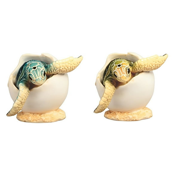 FC Design 3"W Green and Blue Sea Turtle in Egg 2 PC Set Figurine Statue Sculpture Ornament Decoration Home/Room Decor and Unique Gift Ideas for Housewarming, Holidays and Birthdays