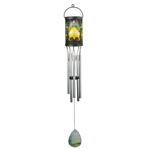 FC Design 31"Long Tree of Life Solar Light Wind Chime Statue Sculpture Ornament Decoration Home/Room/Garden Decor and Unique Gift Ideas for Housewarming, Holidays and Birthdays