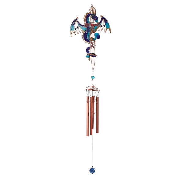 FC Design 35"H Flamingo Suncatcher Wind Chime with Silver Gem Statue Sculpture Ornament Decoration Home/Room/Garden Decor and Unique Gift Ideas for Housewarming, Holidays and Birthdays