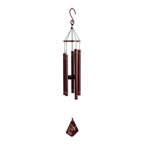 FC Design 36" Long Tuned Cardinal Laser Silhouette Wind Chime Statue Sculpture Ornament Decoration Home/Room/Garden Decor and Unique Gift Ideas for Housewarming, Holidays and Birthdays